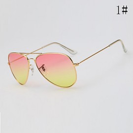 Sunglasses Men / Women / Unisex's Elegant / Retro/Vintage / Fashion / Aviator Flyer Silver / Gold Sunglasses Full-Rim  