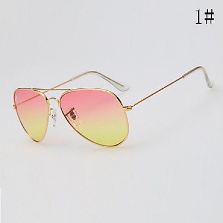 Sunglasses Men / Women / Unisex's Elegant / Retro/Vintage / Fashion / Aviator Flyer Silver / Gold Sunglasses Full-Rim  