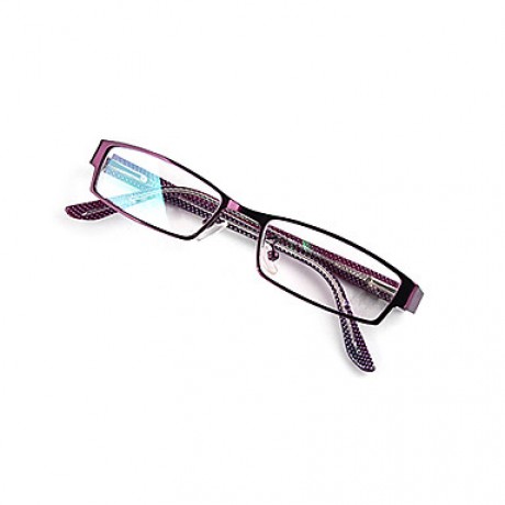 Metal Rectangle Full-Rim Fashion Prescription Eyeglasses  