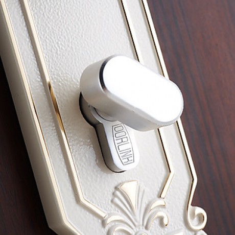 Contemporary Zinc Alloy White Keyed Entry Door Lock  