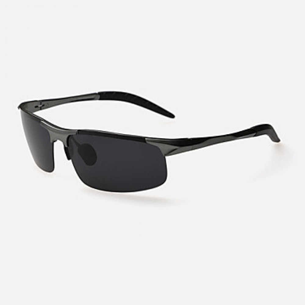 Sunglasses Men's Classic / Lightweight / Sports / Polarized Wrap Black / Silver / Brown / Gray Sunglasses Half-Rim  