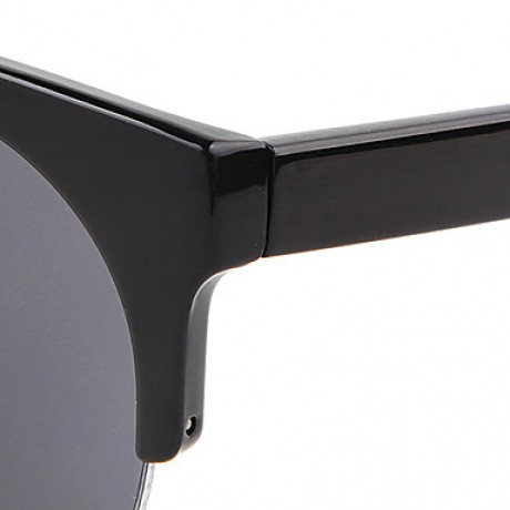 Sunglasses Men / Women / Unisex's Classic / Lightweight / Retro/Vintage Round Black Sunglasses Half-Rim  