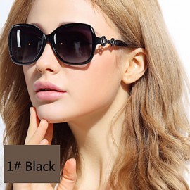 Sunglasses Women's Classic / Elegant / Retro/Vintage / Fashion / Polarized Oversized Black / Brown / Purple / Leopard Sunglasses Full-Rim  