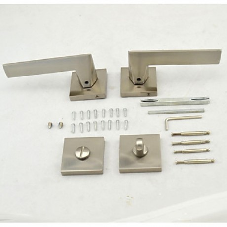 Contemporary Brushed Nickel Alloy Handlesets  