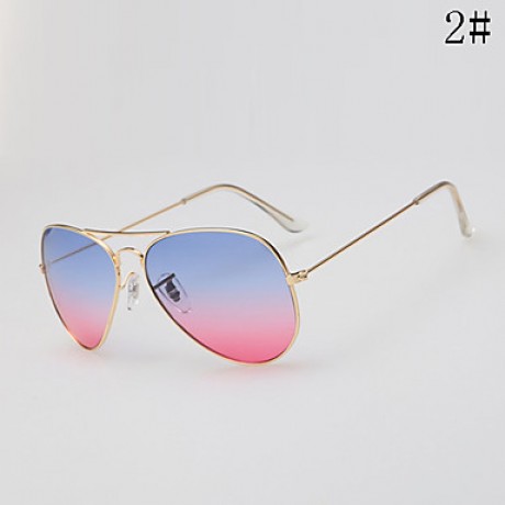 Sunglasses Men / Women / Unisex's Elegant / Retro/Vintage / Fashion / Aviator Flyer Silver / Gold Sunglasses Full-Rim  