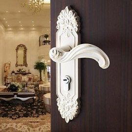 Contemporary Zinc Alloy White Keyed Entry Door Lock  