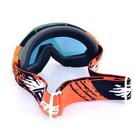 Green Frame  Orange Sensor Skiing Snow Goggles  