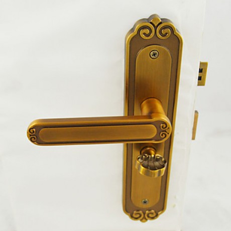 Yellow Bronze Door Lock, Lever Lock, Leverset, Door Lever with 3 Keys  