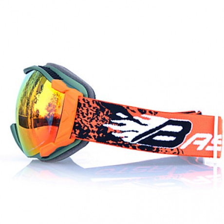 Green Frame  Orange Sensor Skiing Snow Goggles  