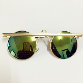 Sunglasses Men / Women / Unisex's Retro/Vintage / Modern / Fashion Round Gold Sunglasses Full-Rim  