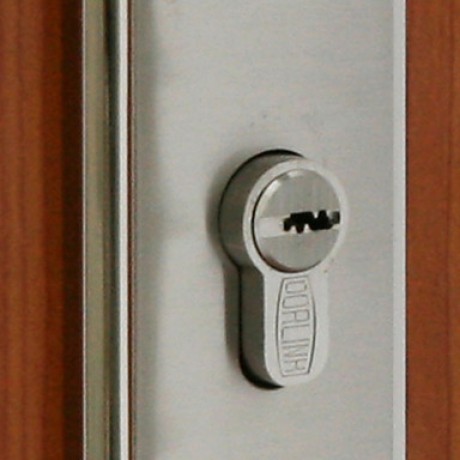 Contemporary Zinc Alloy Silver Keyed Entry Door Lock  