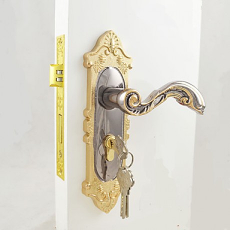 Interior Door Lock / Lock Set / Gold and Black Ni Plating Finish(Available for thickness of door: 35mm to 50mm )  