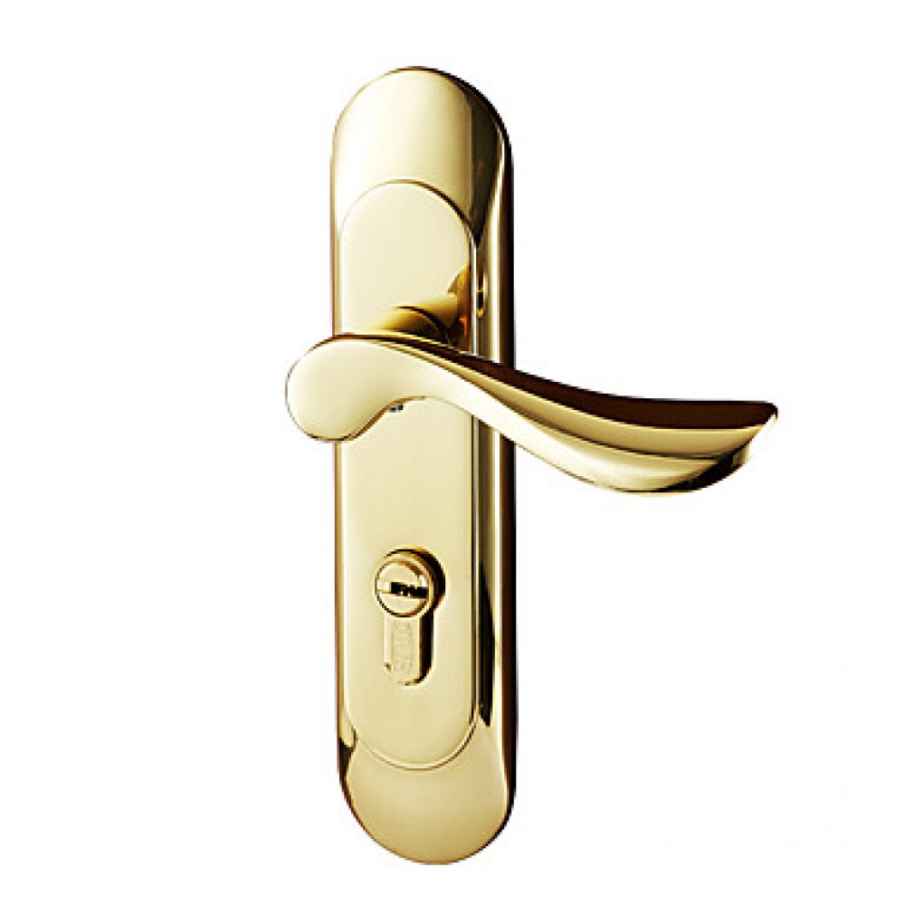 Classic Brass Golden Keyed Entry Door Lock  